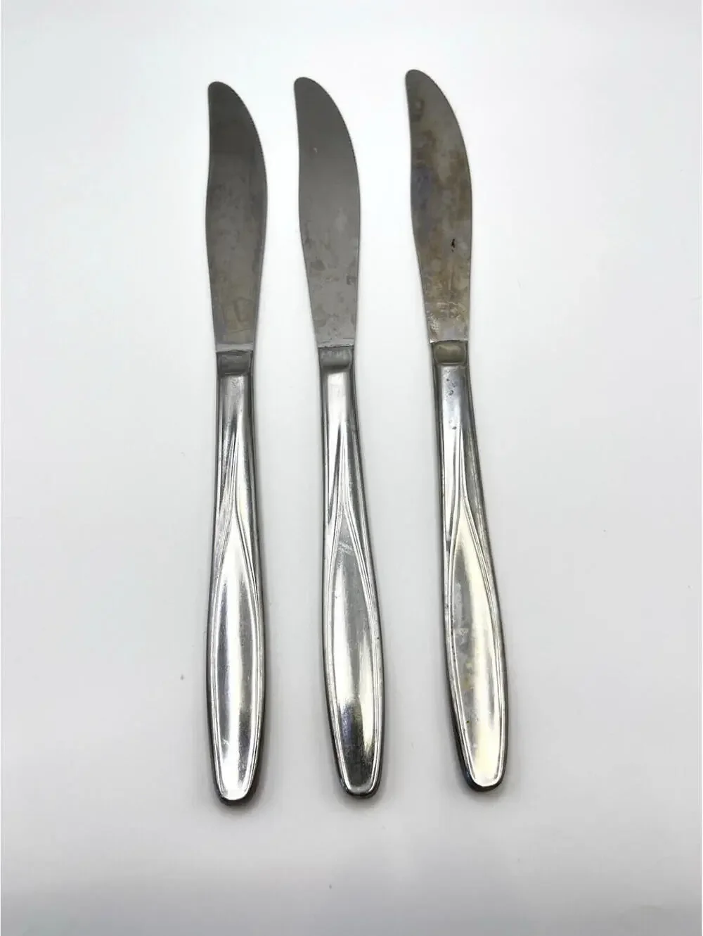 Ekco Rose Cotillion Stainless Flatware Dinner Knives 3 pcs  Eterna Korea